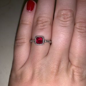 Pandora timeless elegance red ring